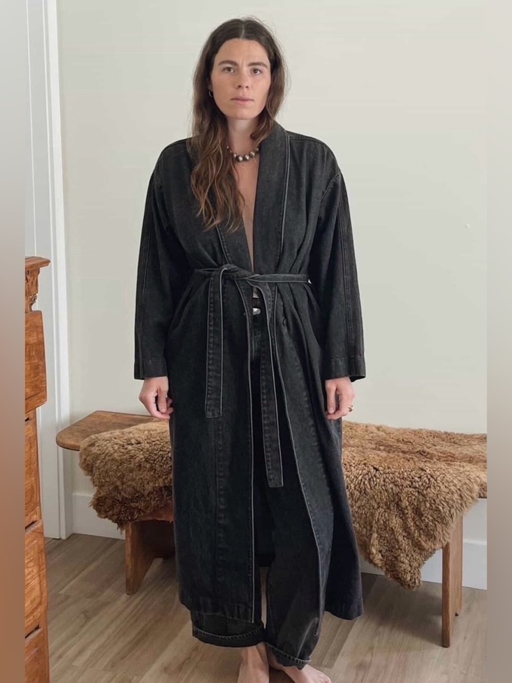 Vintage Osh Cosh denim duster size m